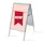 Stoepbord A1 complete set met print "NIEUW" Rood