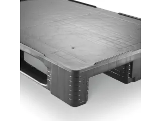 hygiënepallet,HxLxB 160x1200x800mm,geregenereerd kunststof,zwart - 5