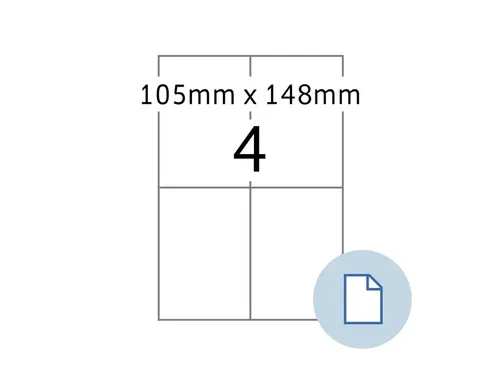 Etiket HERMA 8404 A4 EXPRESS 500 105x148mm wit 2000stuks