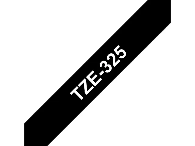 Ruban de lettrage Brother P-Touch TZe-325 standard 9mm blanc sur noir