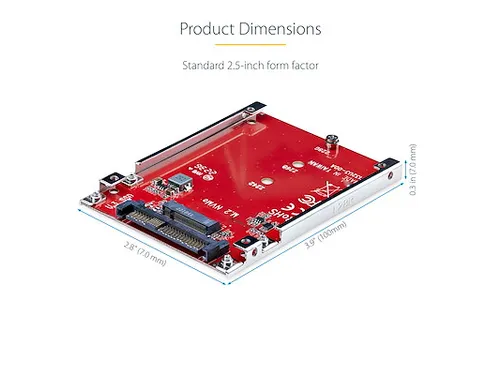 M.2 naar U.3 Adapter voor M.2 NVMe SSDs