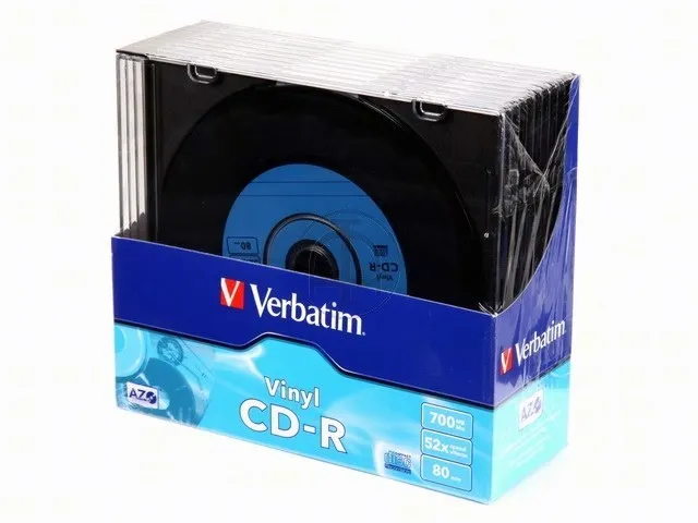 Verbatim CD-R 80min 700MB 52x Slim case Vinyl 10 stuks