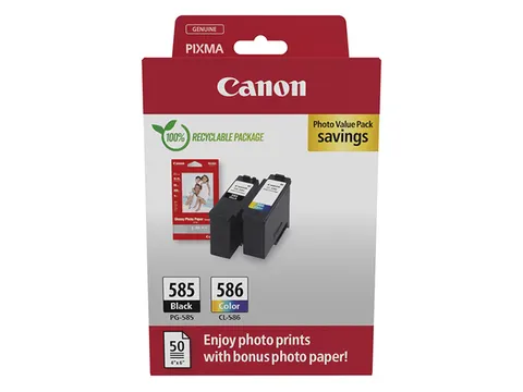 6205C004 Canon Pg585+Cl586+Gp501 Pixma MG Inkt+Fotopapier zw-kl