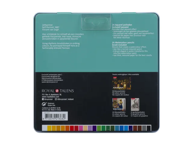 Crayons de couleur Bruynzeel Aquarelle Van Gogh boîte 24 pcs assorti