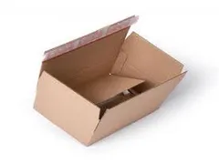 Verzenddoos boekwikkel plakstrip bruin 310 x 230 x 11 mm