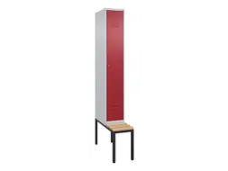 locker met bank,HxBxD 2120x300x815mm,1vak,vak B 300mm,cil.-slot