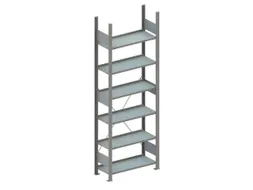 magazijnstelling,grondveld,HxBxD 2200x806x336mm,vakl. 80kg,6xlegbord