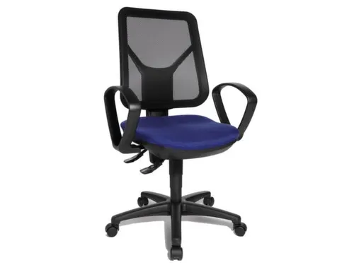 Bureaustoel,Permanentcontactmechanisme,Zitting Stof Blauw
