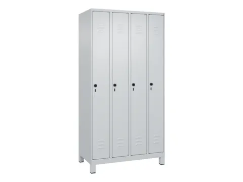 locker,HxBxD 1950x1000x500mm,4vak,vak B 250mm,draaigrendel,voeten