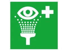 EHBO-bord,oogspoelstation,sticker,folie,lang nalichtend,HxB 200x200mm