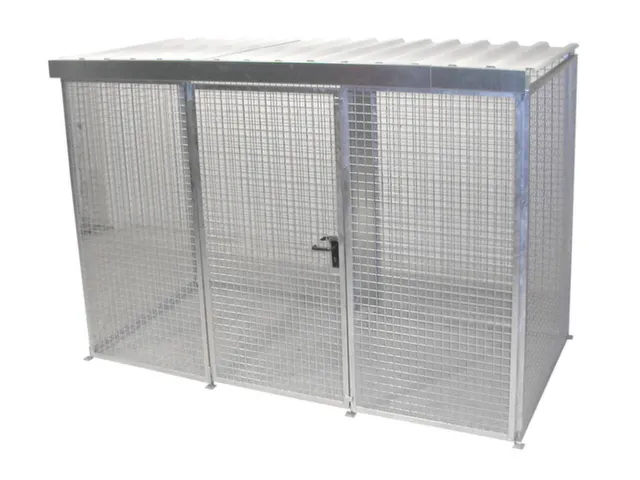 Gasflessendepot Dak Staal/Gaas Hxbxd 2180x3100x1500mm 78 Gasflessen