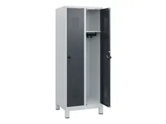 schoollocker,HxBxD 1630x600x500mm,2vak,vak B 300mm,draaigrendel,voeten