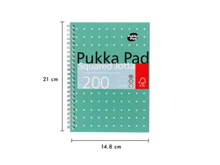 Notitieboek Pukka Jotta A5 ruit 5x5 100vel/200pag 80 gram groen - 4