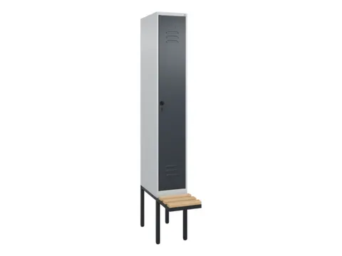 locker met bank,HxBxD 2120x300x815mm,1vak,vak B 300mm,draaigrendel