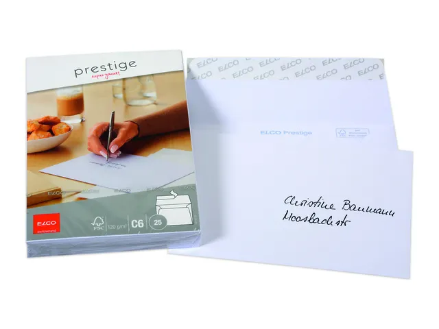 envelop Prestige C6 FSC 120 gram wit 25 stuks