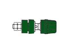 Geisoleerde 4mm Inbouwbus Met KOP En Ring / Groen (PKI10A)