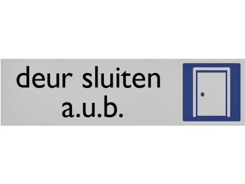 Infobord pictogram deur sluiten 165x44mm