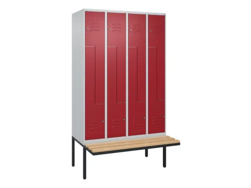 Z-garderobekast,HxBxD 2120x1200x815mm,8vak,vak B 300mm,cil.-slot