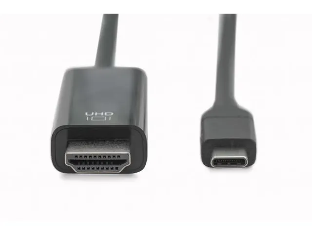 USB Adapterkabel Type-C naar HDMI A St/St 2m 4K/60Hz 18GB zwart/goud