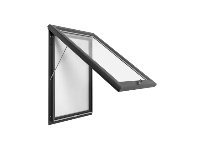 Vitrine d’affichage verrouillable ext 24xA4 vérin à gaz anthracite