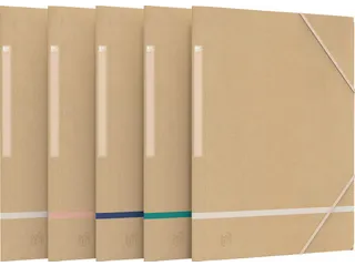 elastomap A4, karton, naturel assorti, 5 stuks - 1