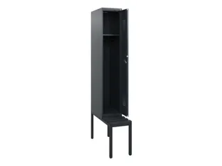 locker met bank,HxBxD 1950x300x815mm,1vak,vak B 300mm,cilinderslot - 1
