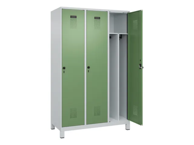 locker voor scheiding van kleding,HxBxD 1950x1200x500mm,3vak