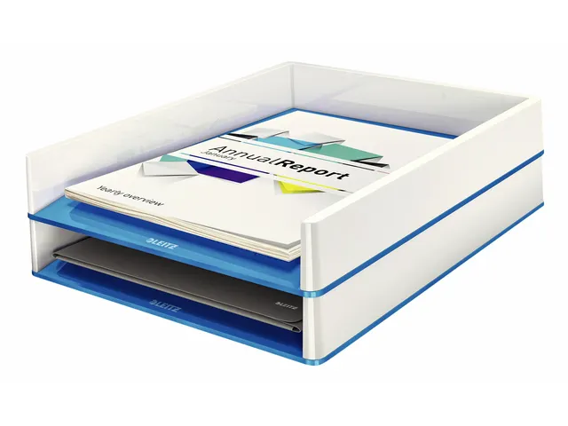 Brievenbak Leitz WOW wit/blauw C4 A4+