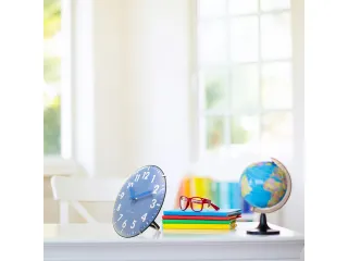 Tafelklok Nextime Duomo Mini 20 cm blauw gebolde glazen lens - 7