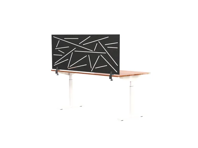 Ecran de séparation acoustique motif découpé 60x160cm Noir