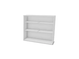kantoorstelling,opbouwelement,HxBxD 1070x1200x445mm,Bl-wit - 2