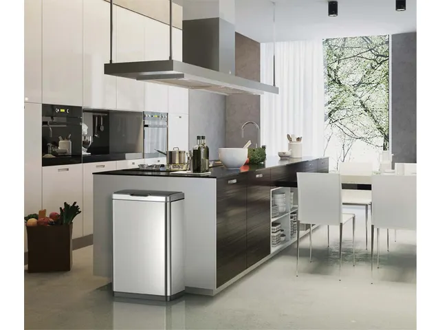 Afvalbak EKO Mirage Sensor 20+20 Liter mat RVS