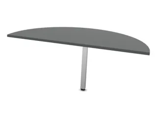 aanbouwtafel,HxBxD 740x1400x700mm,halfrond,MS-donkergrijs - 2