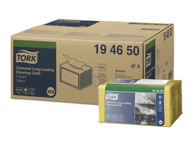 HACCP Doek 194650 Geel W8 1-laags Folded