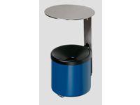 Wandasbak 2.4 liter HxØ 310x155mm Ral5010 Blauw Overkapping Rvs