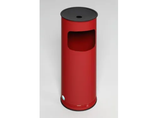 Combi-Asbak 610x250mm Aluminium Asbakopzet Zwart Rood 17 Liter