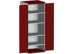 kast met geperforeerde platen,HxBxD 2000x800x650mm,4xStalen bodem