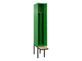 locker met bank,voor scheiding van kleding,HxBxD 2120x300x815mm,1vak - 1