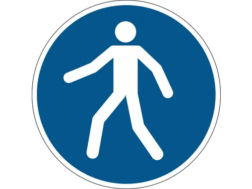 Vloermarkeringssticker Blauw Gebruik Wandelpad 430mm