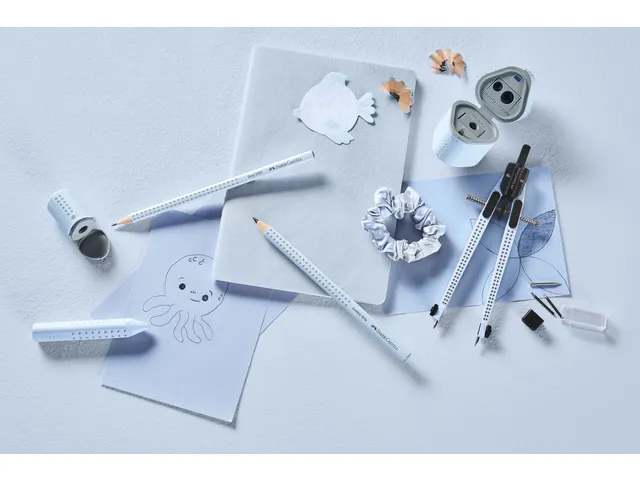Crayon Faber-Castell Grip 2001 graphite B bleu ciel