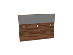 baliepaneel bureau aanbouw achter NP-tiepolo nut BN8078-grijs 1600mm