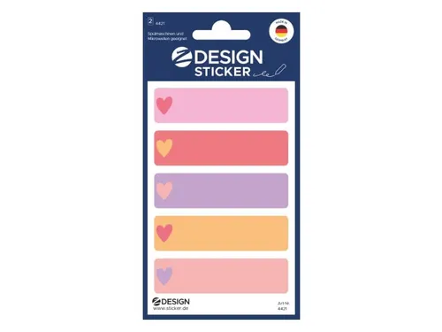 Foliesticker Z-design watervast, Hartjes, pakje à 2 vel