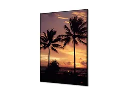 Wanddecoratie Textiel Set A2 Palmbomen Zonsondergang