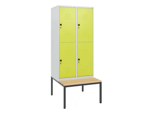 Dubbeldekse dekenkist,HxBxD 1950x800x815mm,2x2vak.,vak B 400mm
