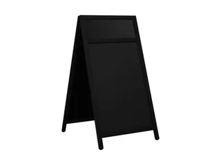 Europel Krijtstoepbord met Topbord 660 x 1280 mm Zwart - 3