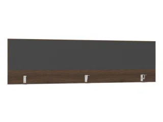 opzetpaneel bureau aanbouw achter NV bruin hickory antraciet 2000mm - 1