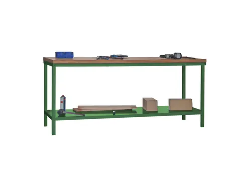 werkbank,HxBxD 900x2000x700mm,multiplexblad,onderstel/romp RAL6011