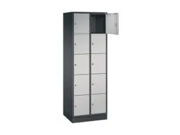 lockerkast,HxBxD 1950x620x500mm,2x5vakken,cil.-slot,sokkel