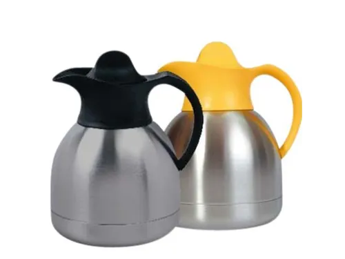 Thermoskan Biaretto koffiekan 1liter roestvrijstaal zwarte dop