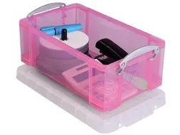 Opbergdoos 9 Liter Roze Transparant